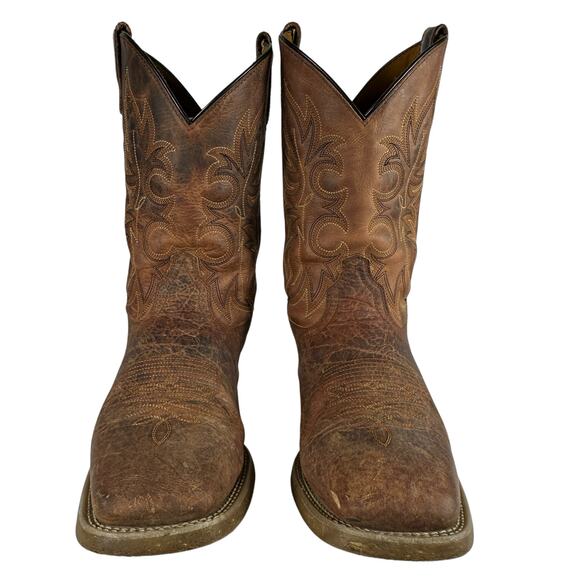 Laredo Men\'s‎ Durant Boots Brown Leather Size 12D Western Barn Work Boots